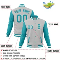 Full-Snap Varsity Letterman Baseball Jacket 44