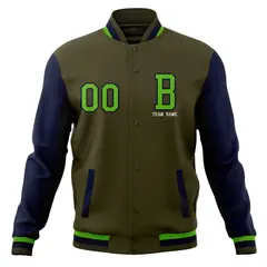 Full-Snap Varsity Letterman Baseball Jacket 53