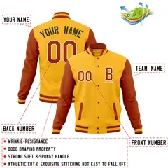 Full-Snap Varsity Letterman Baseball Jacket 60