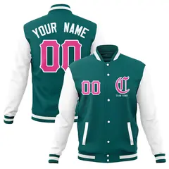 Full-Snap Varsity Letterman Baseball Jacket Coats 1