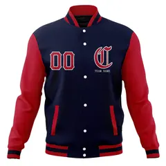 Full-Snap Varsity Letterman Baseball Jacket Coats 21