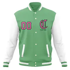 Full-Snap Varsity Letterman Baseball Jacket Coats 29