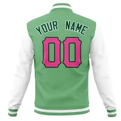 Full-Snap Varsity Letterman Baseball Jacket Coats 30