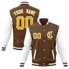 Full-Snap Varsity Letterman Baseball Jacket Coats 41