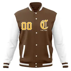 Full-Snap Varsity Letterman Baseball Jacket Coats 45