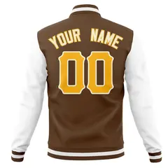 Full-Snap Varsity Letterman Baseball Jacket Coats 46
