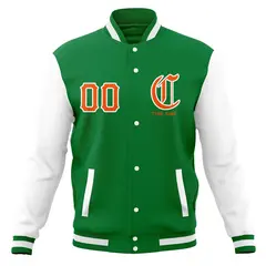 Full-Snap Varsity Letterman Baseball Jacket Coats 53