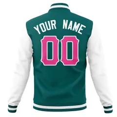 Full-Snap Varsity Letterman Baseball Jacket Coats 6