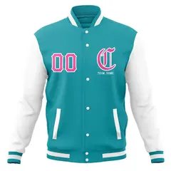 Full-Snap Varsity Letterman Baseball Jacket Coats 61