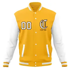 Full-Snap Varsity Letterman Baseball Jacket Coats 69