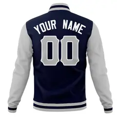 Full-Snap Varsity Letterman Baseball Jacket Coats 14