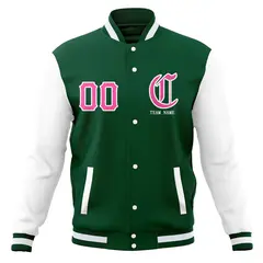 Full-Snap Varsity Letterman Baseball Jacket Coats 21