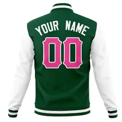 Full-Snap Varsity Letterman Baseball Jacket Coats 22