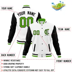 Full-Snap Varsity Letterman Baseball Jacket Coats 28