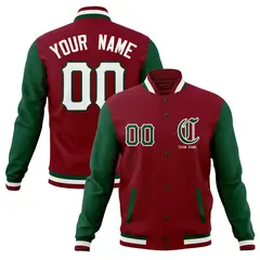 Full-Snap Varsity Letterman Baseball Jacket Coats 33