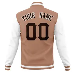 Full-Snap Varsity Letterman Baseball Jacket Coats 46