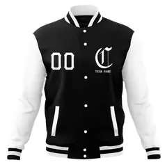 Full-Snap Varsity Letterman Baseball Jacket Coats 5