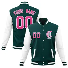 Full-Snap Varsity Letterman Baseball Jacket Coats 57