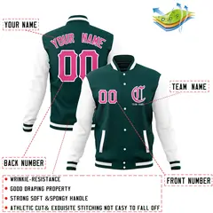 Full-Snap Varsity Letterman Baseball Jacket Coats 60