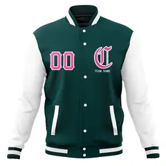 Full-Snap Varsity Letterman Baseball Jacket Coats 61