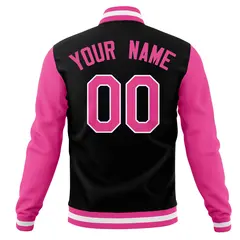 Full-Snap Varsity Letterman Baseball Jacket Stitched Coats 14