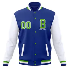 Full-Snap Varsity Letterman Baseball Jacket Stitched Coats 29