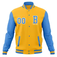 Full-Snap Varsity Letterman Baseball Jacket Stitched Coats 45