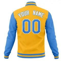 Full-Snap Varsity Letterman Baseball Jacket Stitched Coats 46
