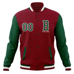 Full-Snap Varsity Letterman Baseball Jacket Stitched Coats 5
