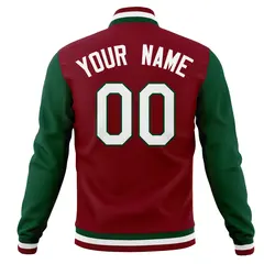 Full-Snap Varsity Letterman Baseball Jacket Stitched Coats 6