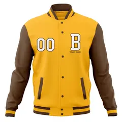 Full-Snap Varsity Letterman Baseball Jacket Stitched Coats 69