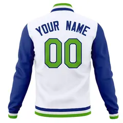 Full-Snap Varsity Letterman Baseball Jacket Stitched Coats 78