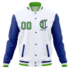 Full-Snap Varsity Letterman Baseball Jacket Stitched Name Number 29