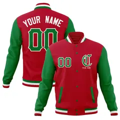 Full-Snap Varsity Letterman Baseball Jacket Stitched Name Number 49