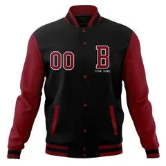 Full-Snap Varsity Letterman Stitched Bomber Baseball Coat 13