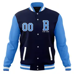 Full-Snap Varsity Letterman Stitched Bomber Baseball Coat 21