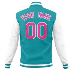Full-Snap Varsity Letterman Stitched Bomber Baseball Coat 30