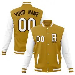 Full-Snap Varsity Letterman Stitched Bomber Baseball Coat 33