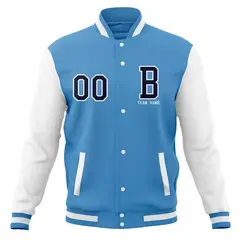 Full-Snap Varsity Letterman Stitched Bomber Baseball Coat 5