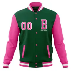 Full-Snap Varsity Letterman Stitched Bomber Baseball Coat 53