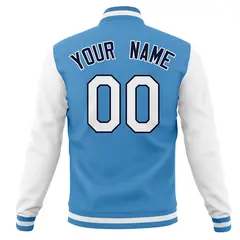 Full-Snap Varsity Letterman Stitched Bomber Baseball Coat 6