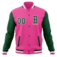 Full-Snap Varsity Letterman Stitched Bomber Baseball Coat 61