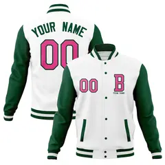 Full-Snap Varsity Letterman Stitched Bomber Baseball Coat 73