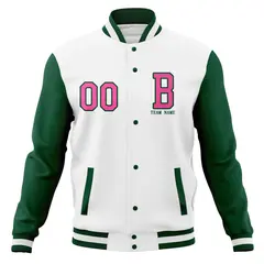 Full-Snap Varsity Letterman Stitched Bomber Baseball Coat 77
