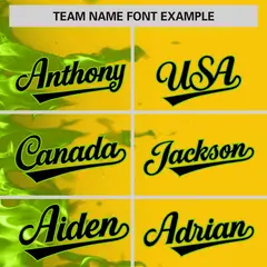 Gold 3D Flame Design Authentic Baseball Jersey 3