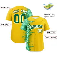 Gold 3D Flame Design Authentic Baseball Jersey 2