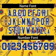 Gold 3D Graffiti Pattern Authentic Baseball Jersey 4