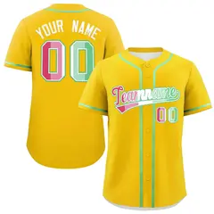 Gold Abrosexual Pride Month Baseball Jersey