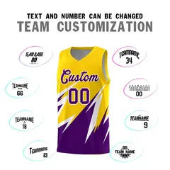 Gold Abstract Mountain Pattern Basketball Jersey 3