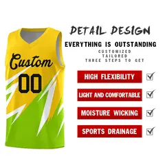 Gold Abstract Mountain Pattern Basketball Jersey 2